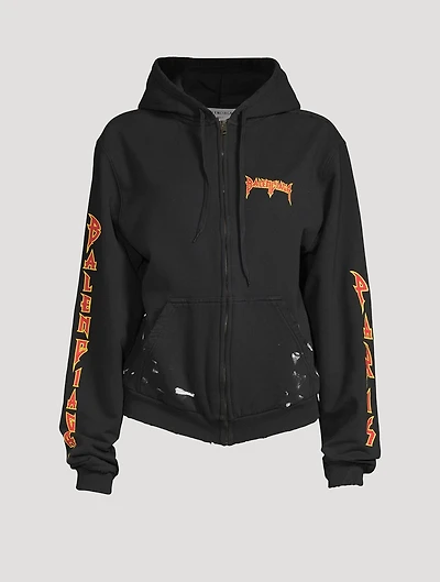 Metal Zip-Front Hoodie