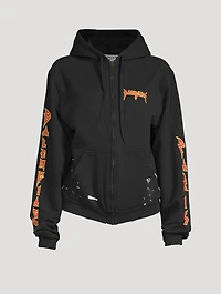 Metal Zip-Front Hoodie
