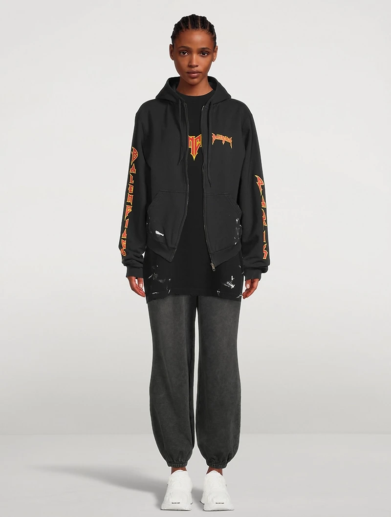 Metal Zip-Front Hoodie