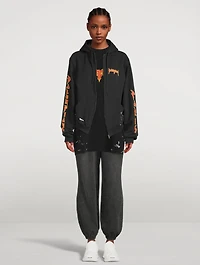 Metal Zip-Front Hoodie