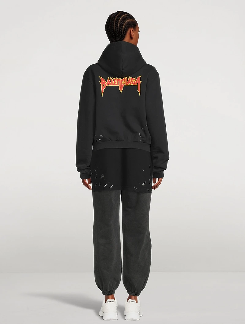 Metal Zip-Front Hoodie