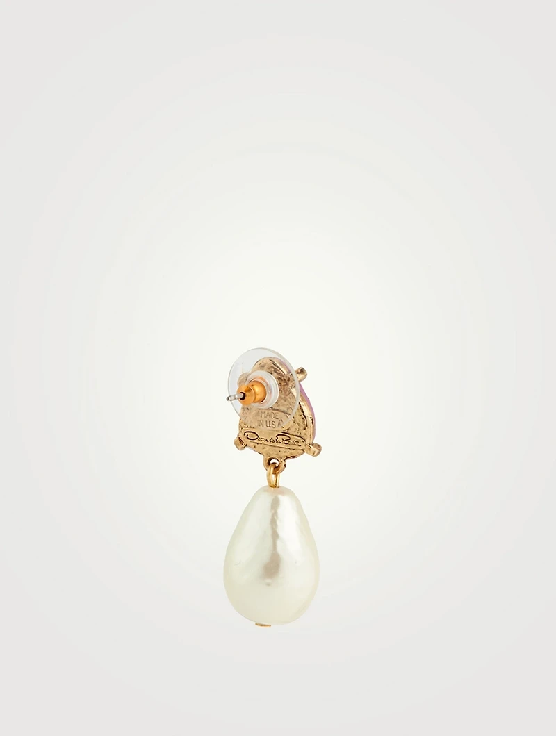 Candy Pearl Drop Earrings With Crystals