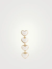 Sweetheart Crystal Pearl Drop Earrings