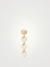 Sweetheart Crystal Pearl Drop Earrings