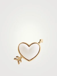 Sweetheart Faux Pearl Stud Earrings