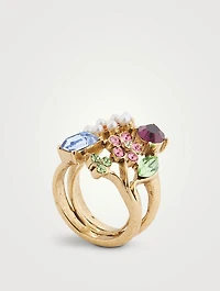 Florentine Ring With Crystals