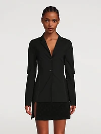 La Veste Melo Wool Stretch Backless Blazer