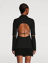 La Veste Melo Wool Stretch Backless Blazer