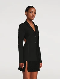 La Veste Melo Wool Stretch Backless Blazer
