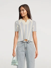 Le Polo Bagnu Jacquard Towel Shirt