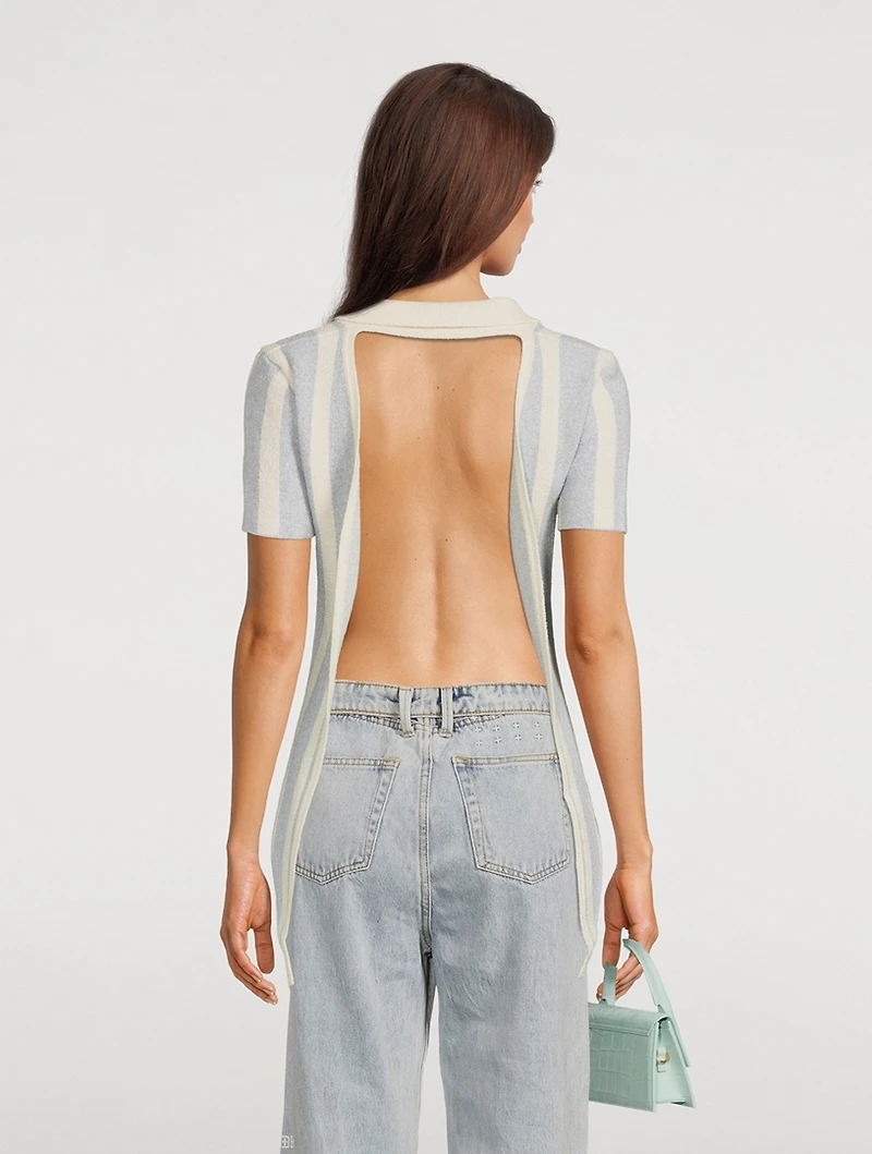 Le Polo Bagnu Jacquard Towel Shirt