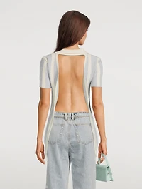 Le Polo Bagnu Jacquard Towel Shirt