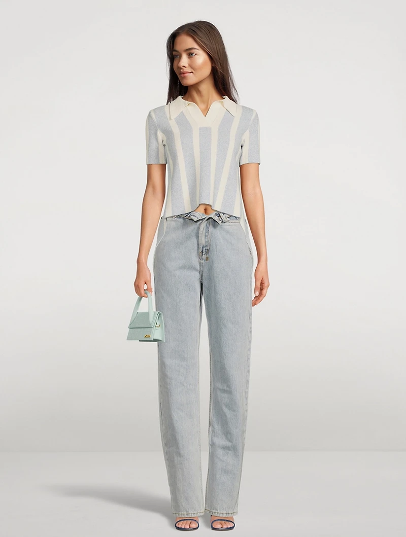 Le Polo Bagnu Jacquard Towel Shirt