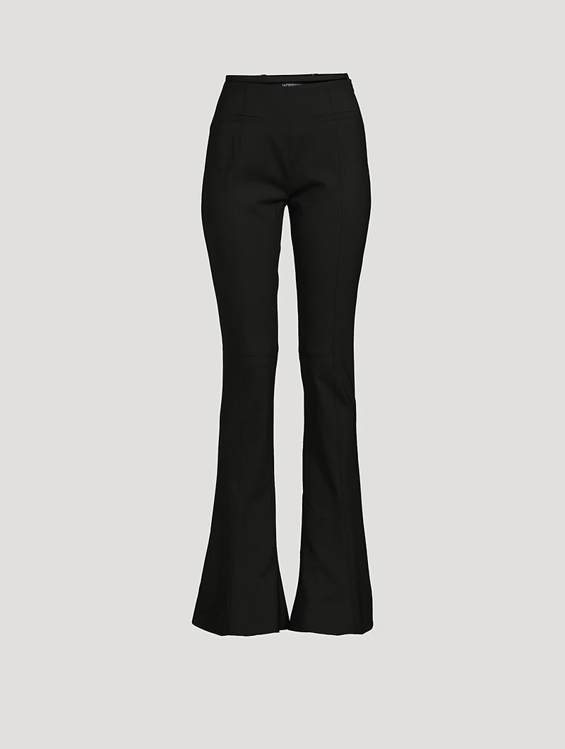 Le Pantalon Tangelo Wool Stretch Pants With Strap
