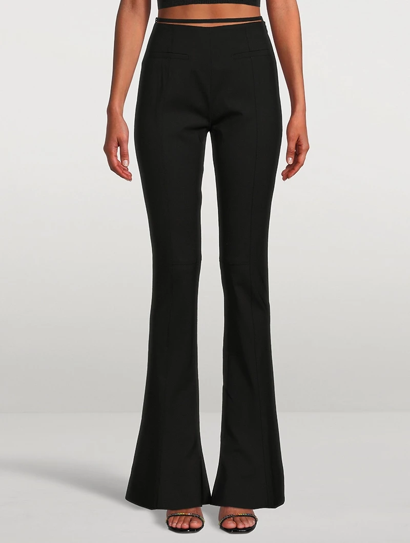 Le Pantalon Tangelo Wool Stretch Pants With Strap