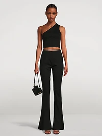 Le Pantalon Tangelo Wool Stretch Pants With Strap