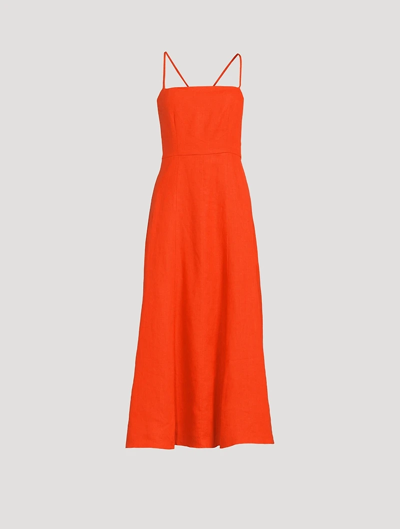 Verona Hemp Spaghetti Strap Midi Dress