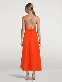 Verona Hemp Spaghetti Strap Midi Dress