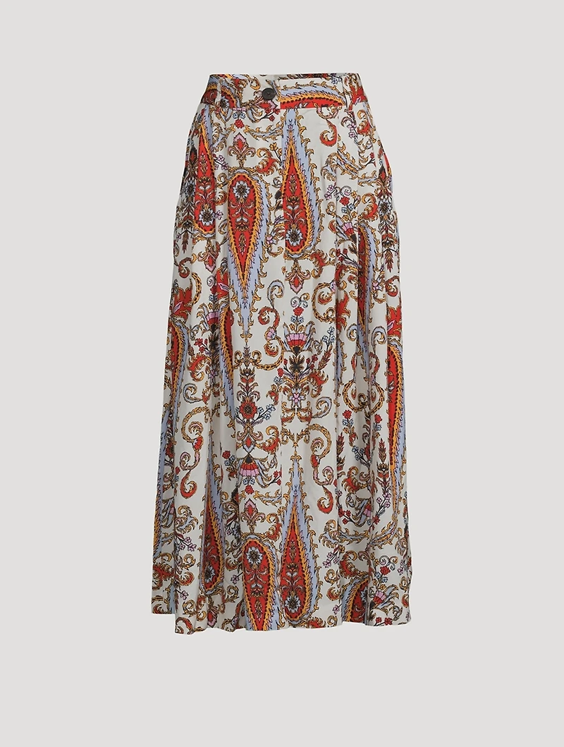 Tulay A-Line Midi Skirt Ladeo Print