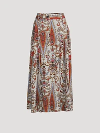 Tulay A-Line Midi Skirt Ladeo Print