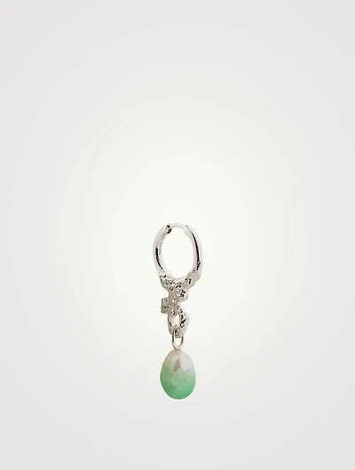 Miran Hoop Drop Earring With Dipped Pearl
