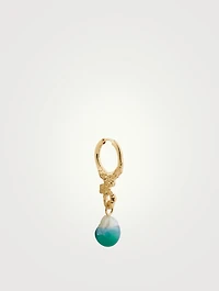 Miran Hoop Drop Earring With Dipped Pearl