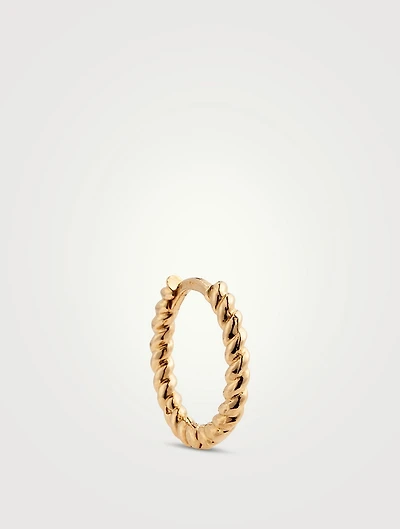 Small Rope Hoop Earring
