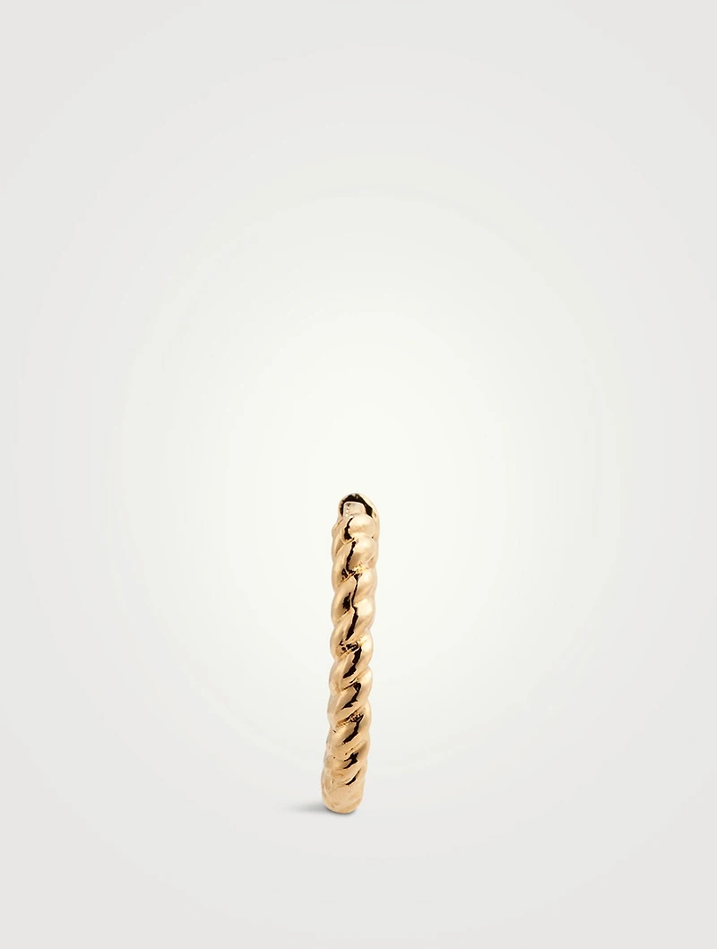 Small Rope Hoop Earring