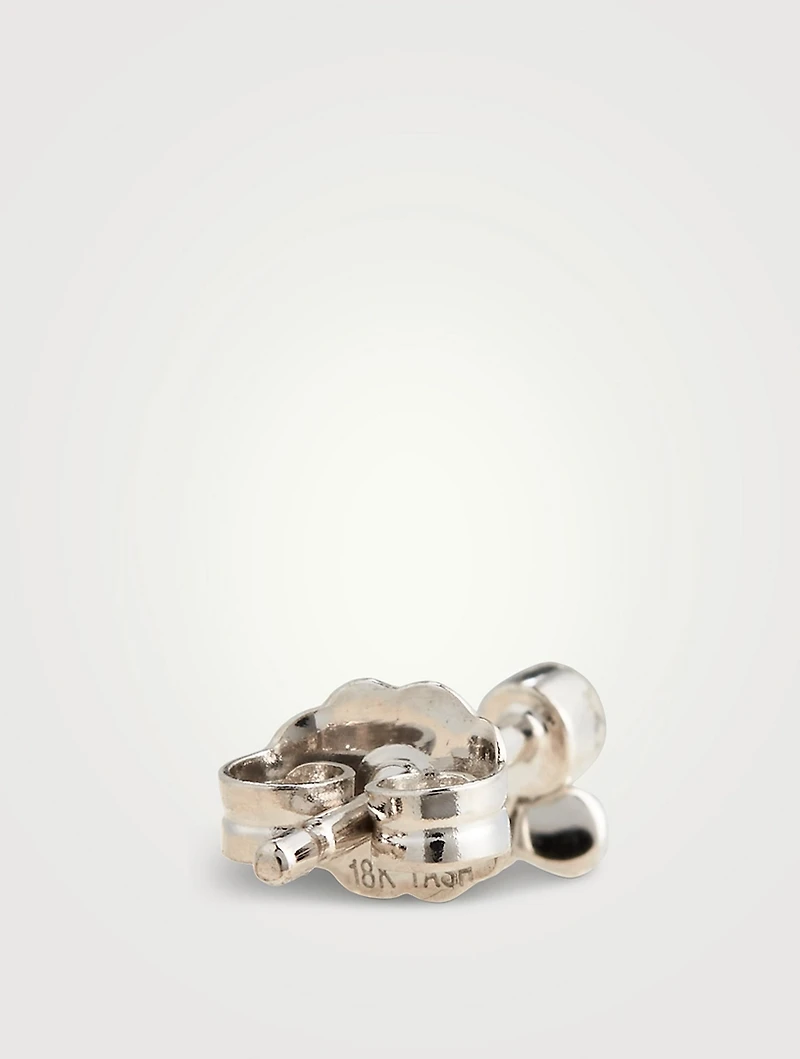 Invisible Set Dangling Diamond 18K Gold Earring