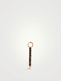Black & White Diamond Eternity 18K Gold Bar Charm For Earring