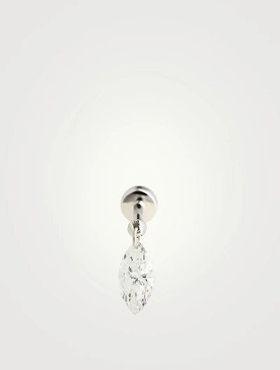 Floating Marquise Diamond 18K Gold Drop Earring