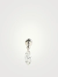 Floating Marquise Diamond 18K Gold Drop Earring