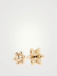 Diamond Flower 18K Stud Earring