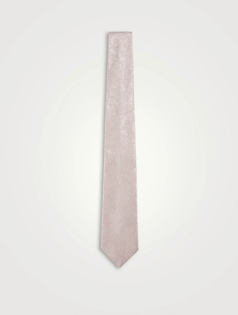 Silk Floral Jacquard Tie