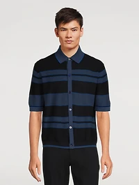 Cotton Polo Shirt Striped Print
