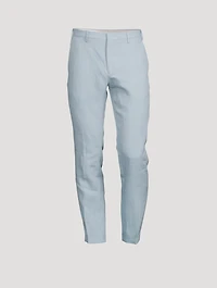Linen Flat-Front Pants
