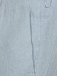 Linen Flat-Front Pants