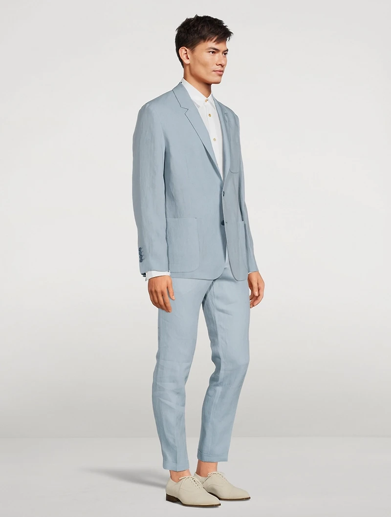 Linen Patch-Pocket Unconstructed Jacket