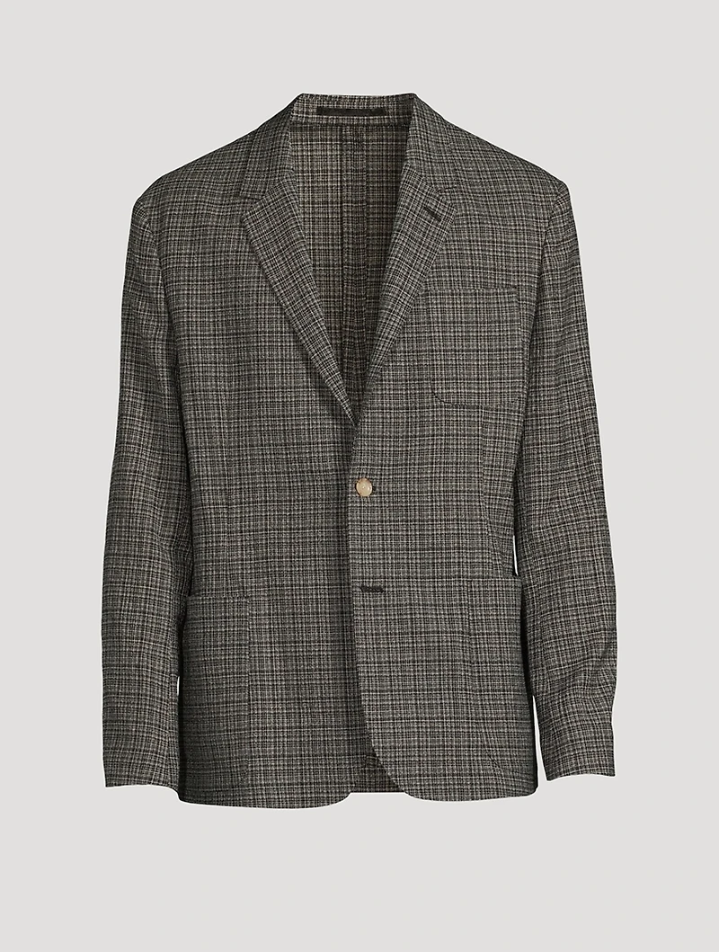 Wool And Silk Stretch Tailored Jacket