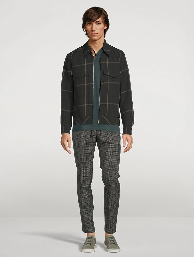 Cotton And Linen Zip Jacket