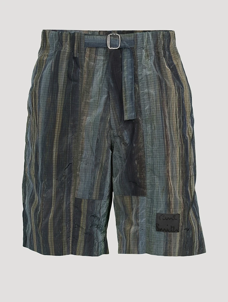Nylon Striped Shorts