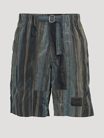 Nylon Striped Shorts
