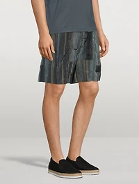Nylon Striped Shorts