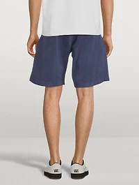 Cotton-Blend Double-Pleat Shorts