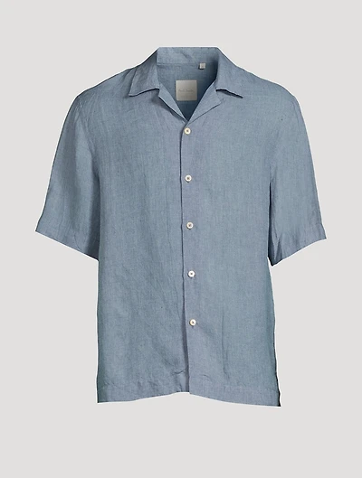 Linen Chambray Bowling Shirt