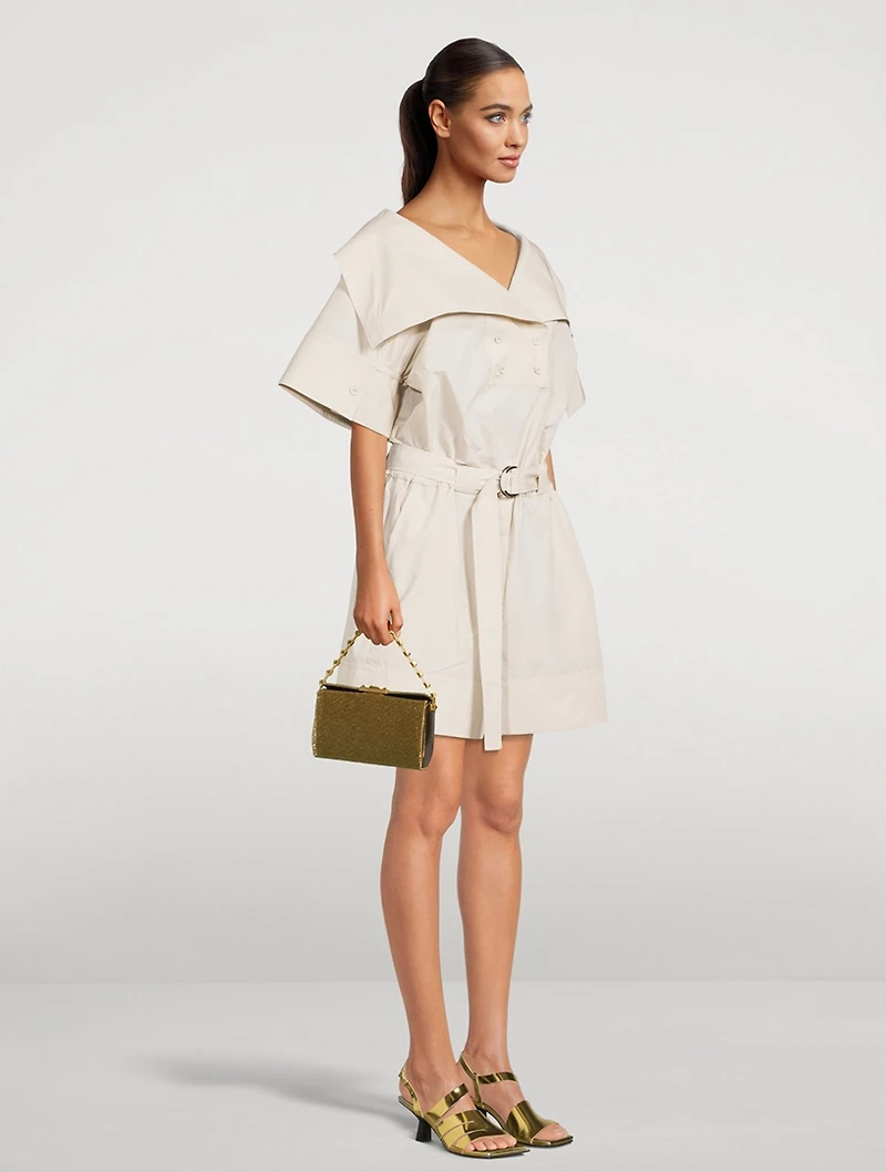 Belted Poplin Utility Romper