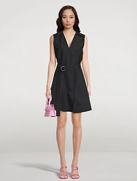 Belted Poplin Mini Dress