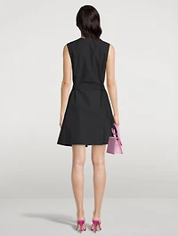 Belted Poplin Mini Dress