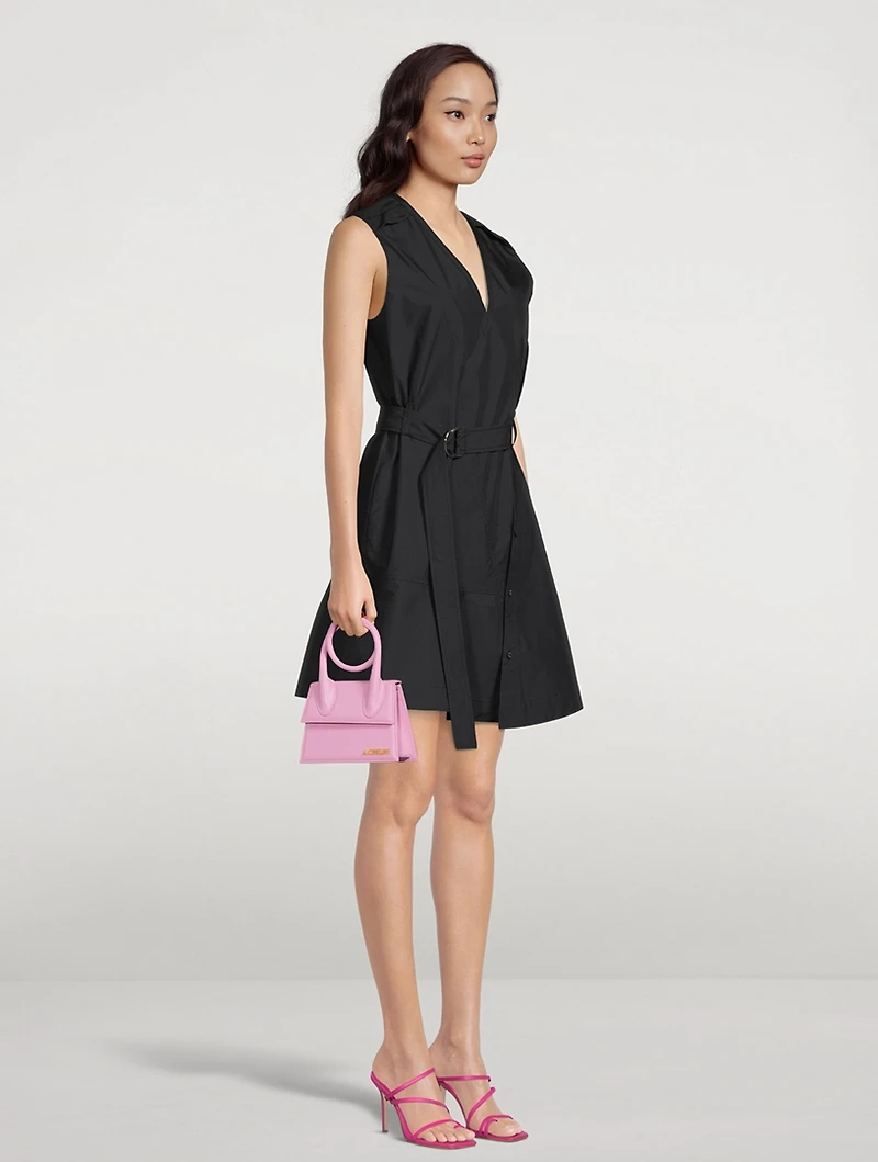 Belted Poplin Mini Dress