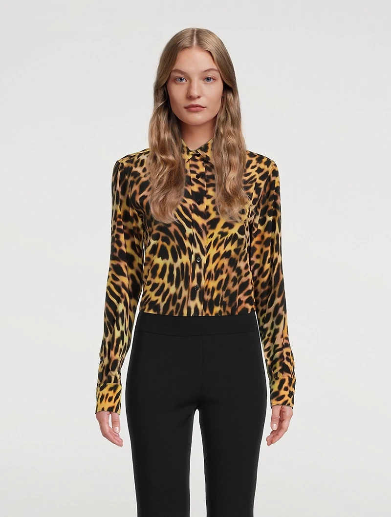 Cotton Shirt Cheetah Print